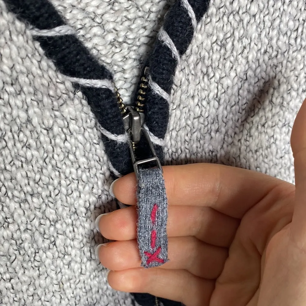 Vintage Christopher & Banks tipped embroidered zip cotton ramie blend vest sz M - Image 83