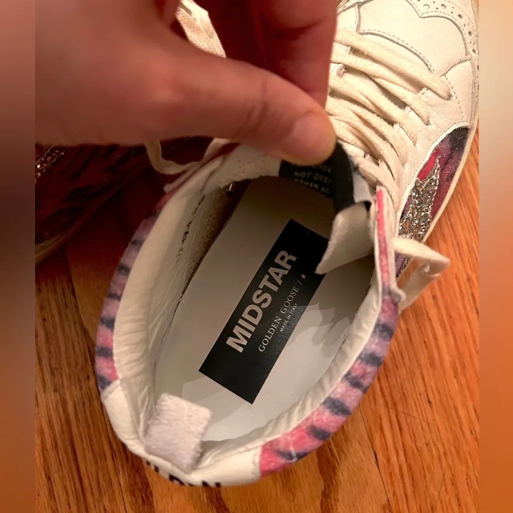 Golden Goose Midstar Tie Dye Suede Sneakers - Pink and White - Image 6