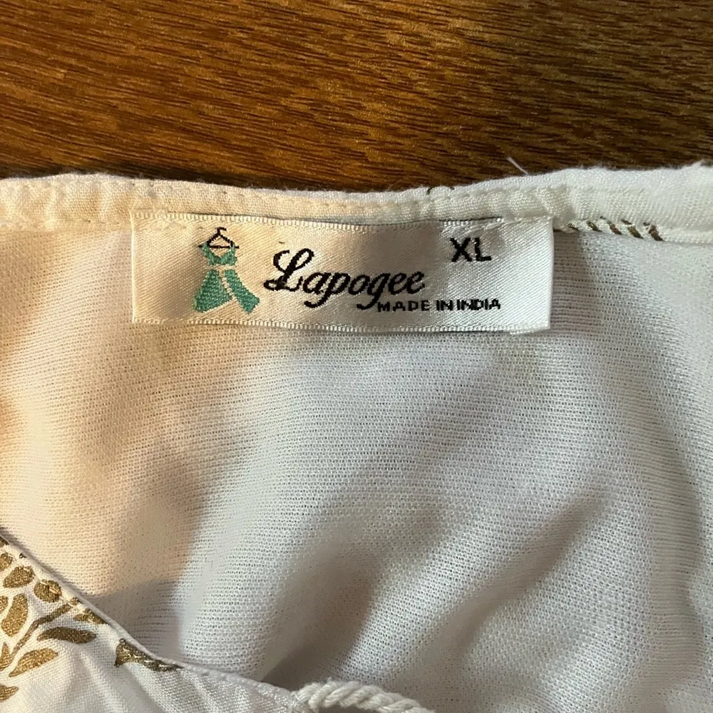 Lapogee Women's Shirt Sleeve Paisley And Floral Tunic Boho Dress Size XL White - Image 7