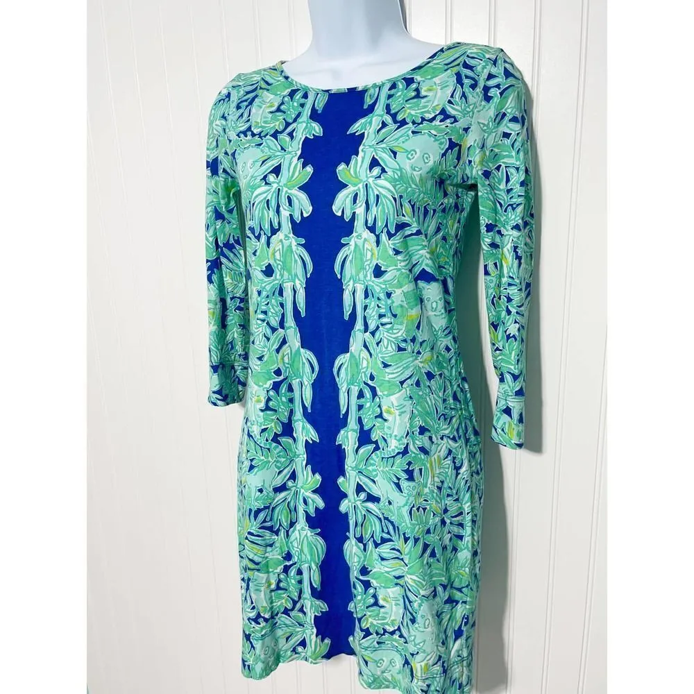 Lilly Pulitzer Marlowe T-Shirt Dress Koala of the Wild Dress‎ Poolside Blue XXS - Image 4