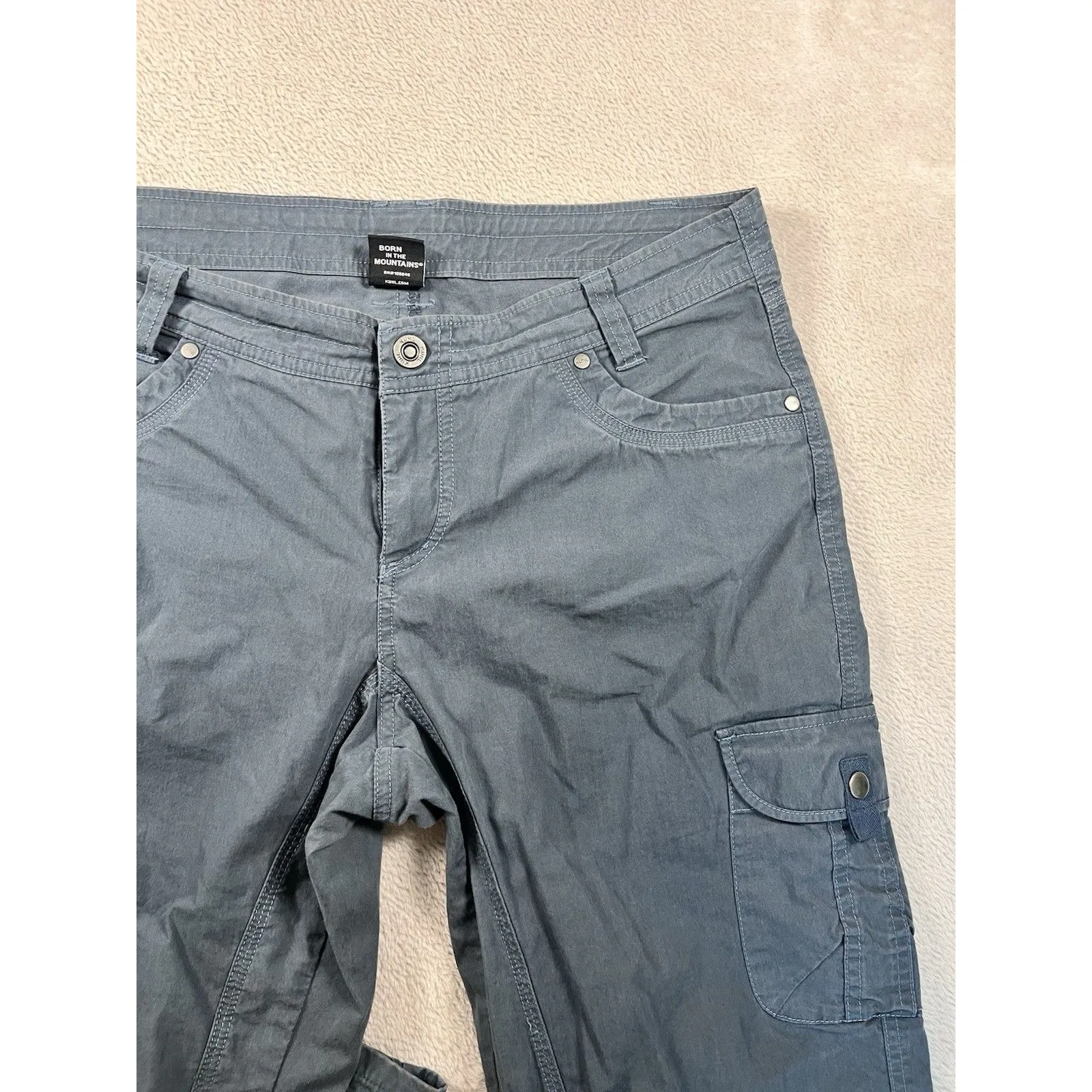 Kuhl Pants Womens 12 Splash Roll Up Hiking Outdoor Cargo Utility in Blue Gray - Image 3