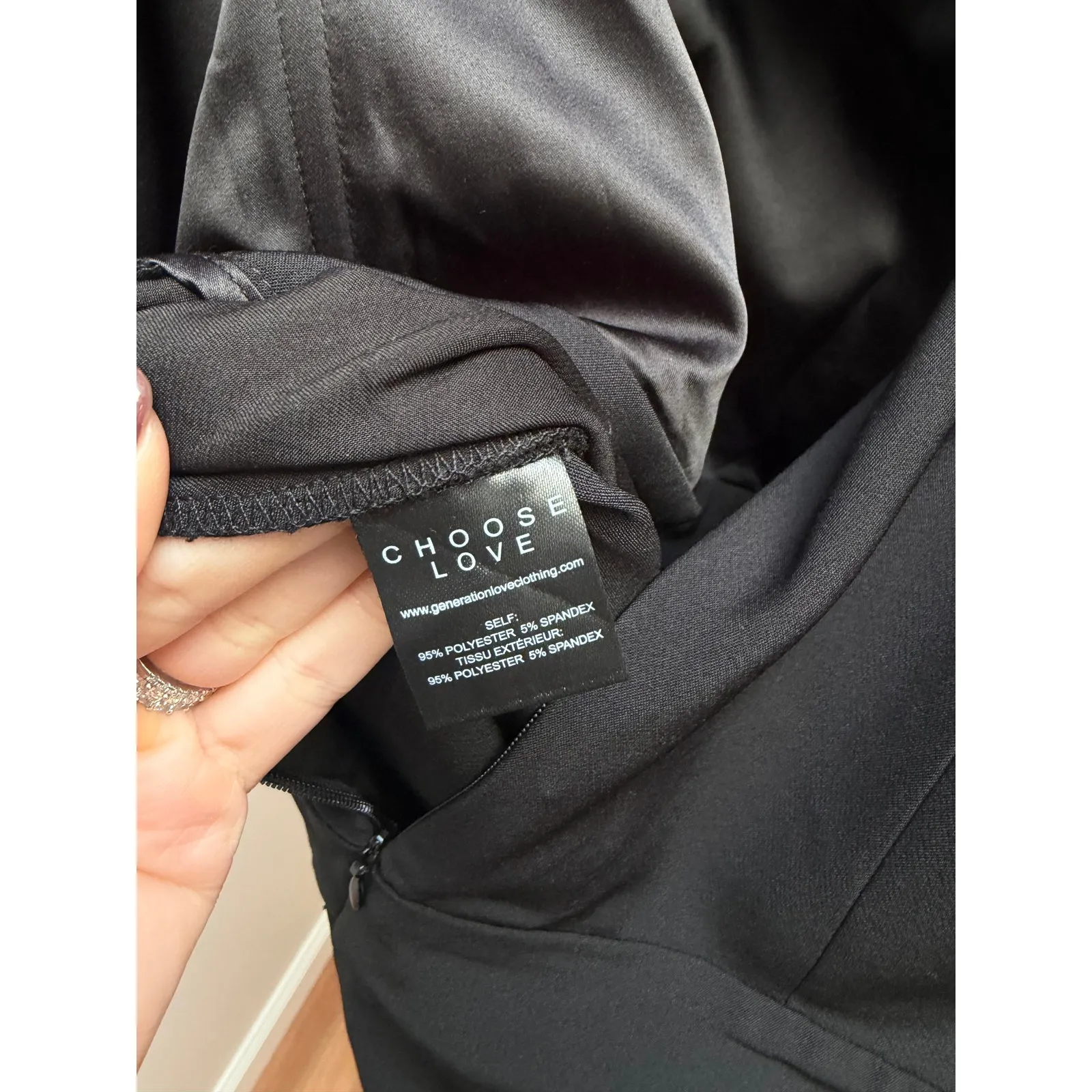 NWOT Generation Love Alexis Crepe Jumpsuit Black size XS - Image 9