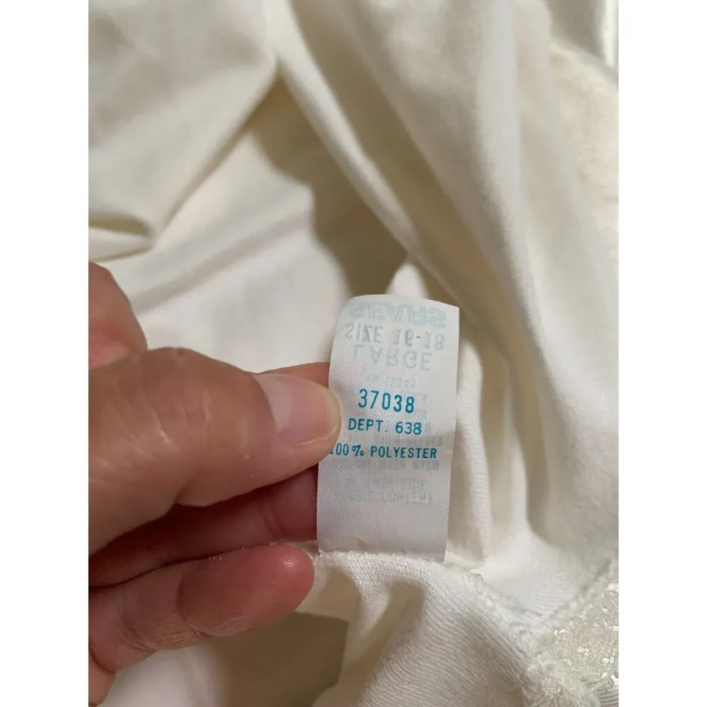 Vintage Carriage Court Sears Nightgown House Coat Floral Large 16 - Image 8