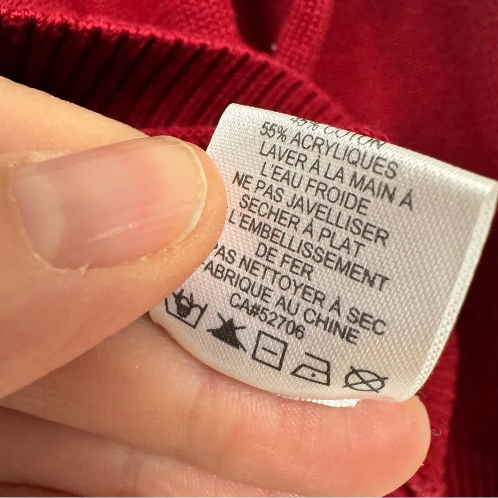 Knitted Dove Red Beaded Cardigan Sweater Womens L Cropped Preppy Coquette Boho Size L - Image 11