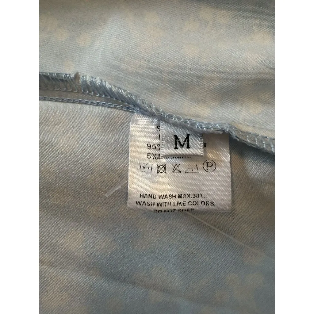 Milkmaid‎ Dress Tallulah Blue White Floral Midi Sz M Cottagecore Peasant Kutumai Size M - Image 12