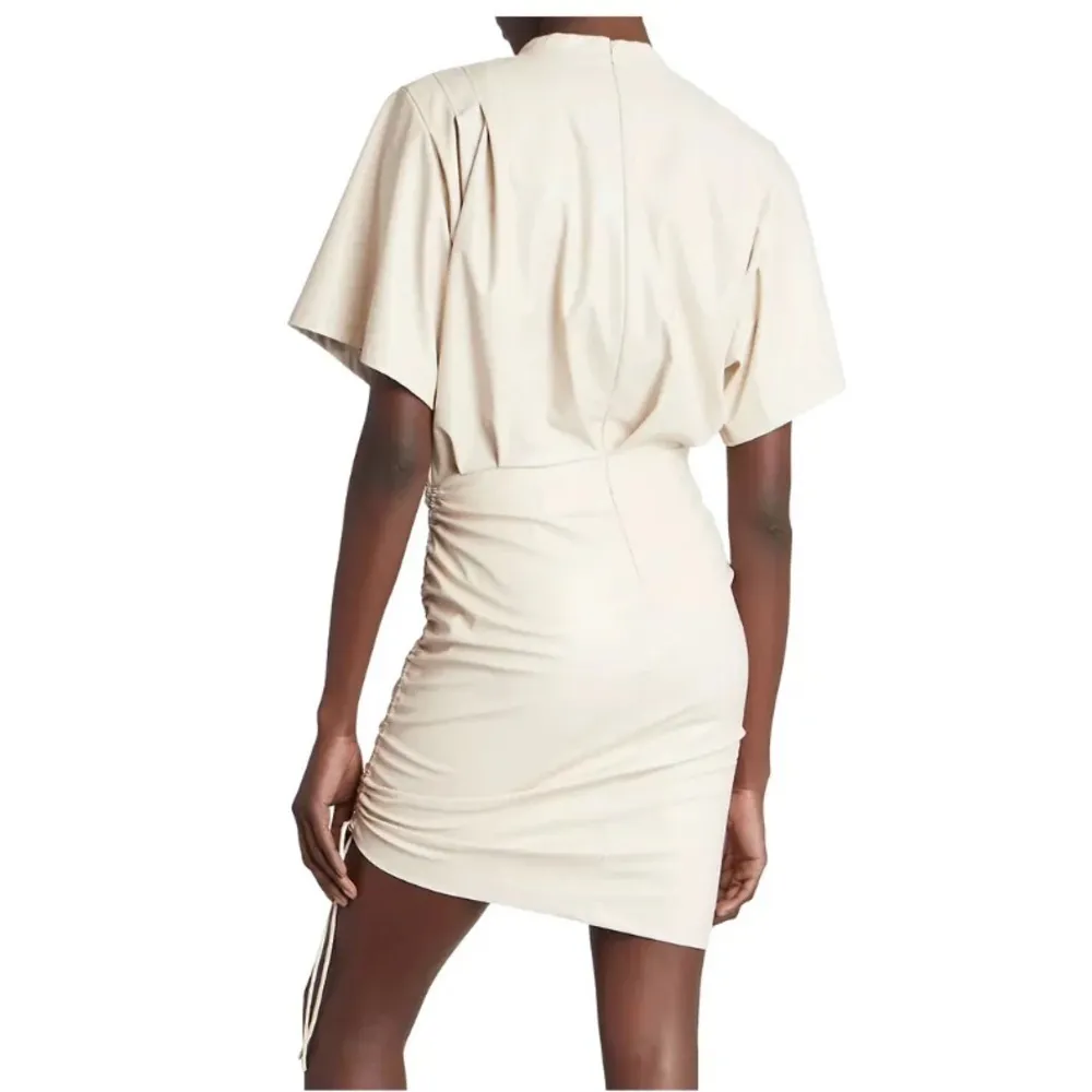 MARANT Etoile Balesi Short Sleeve Mini Dress Chalk - Image 4