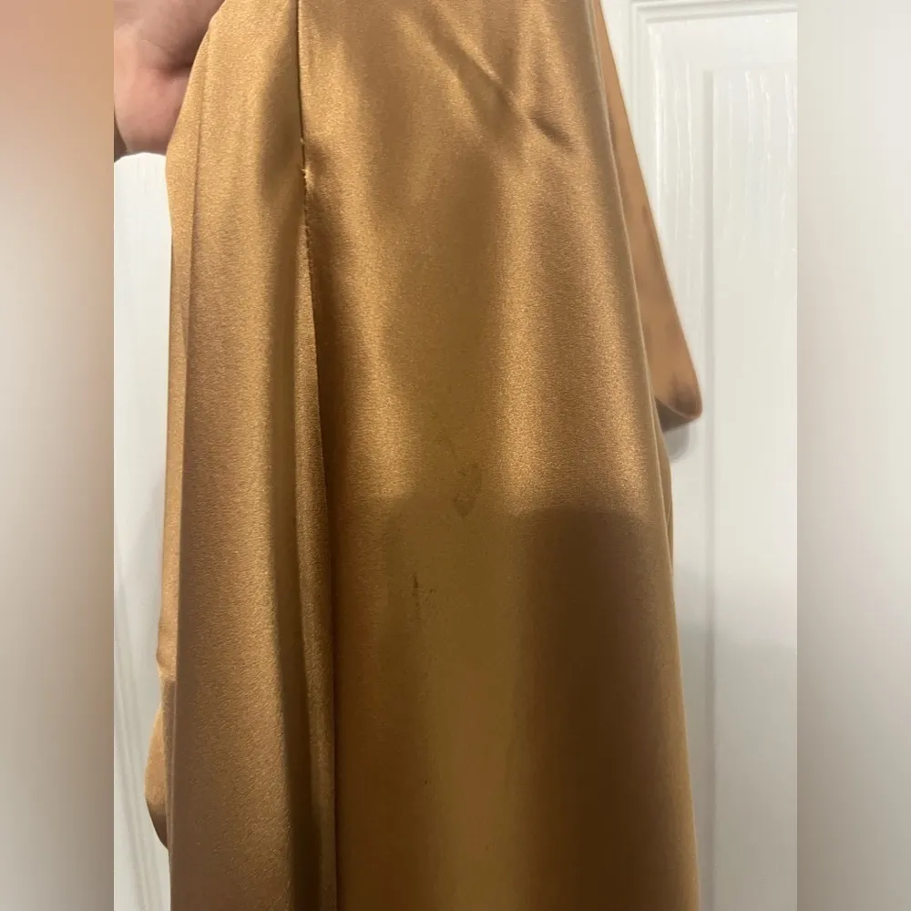 AEXAE Silk Maxi Dress in Light Brown Size XS - Image 11