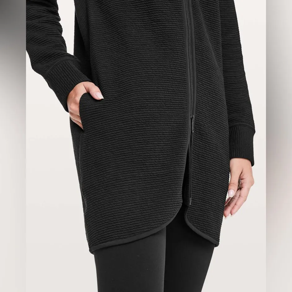 Lululemon On Repeat Jacket Full Zipper, Pockets Black Size 8 - Image 2