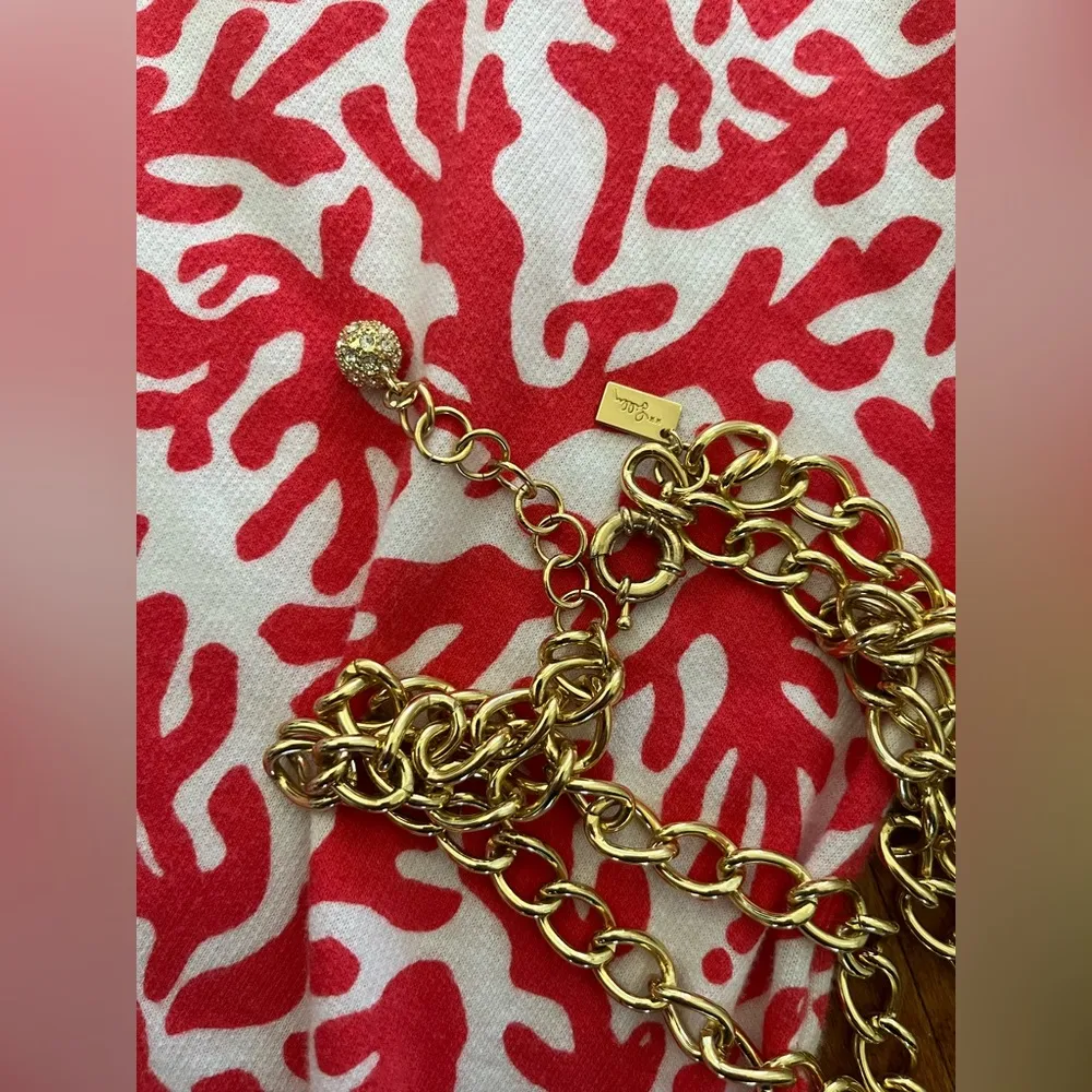 SET Odette Tunic Top Island Coral Treasure &Necklace Island Coral - Image 6