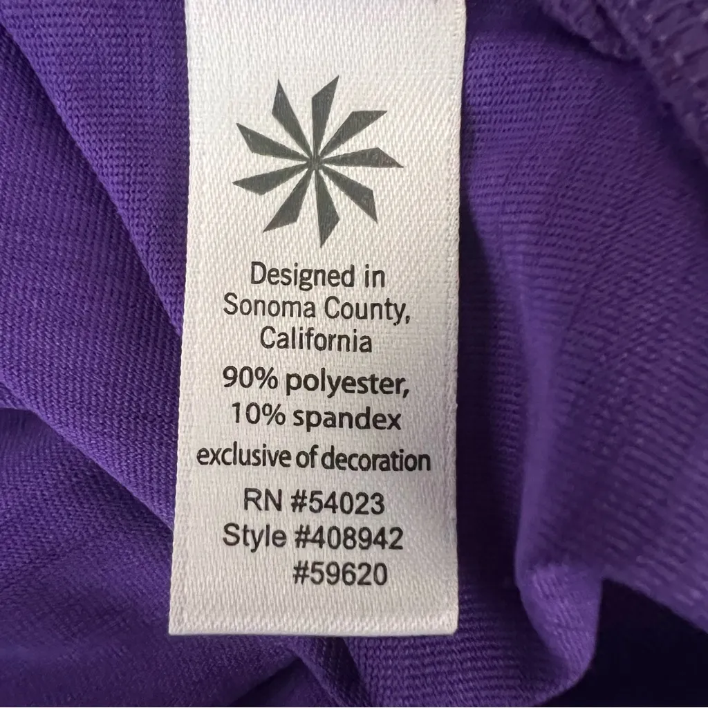 ATHLETA Women’s Run On Purple Tank Top Sleeveless Activewear Gym Reflective Sz L - Image 8