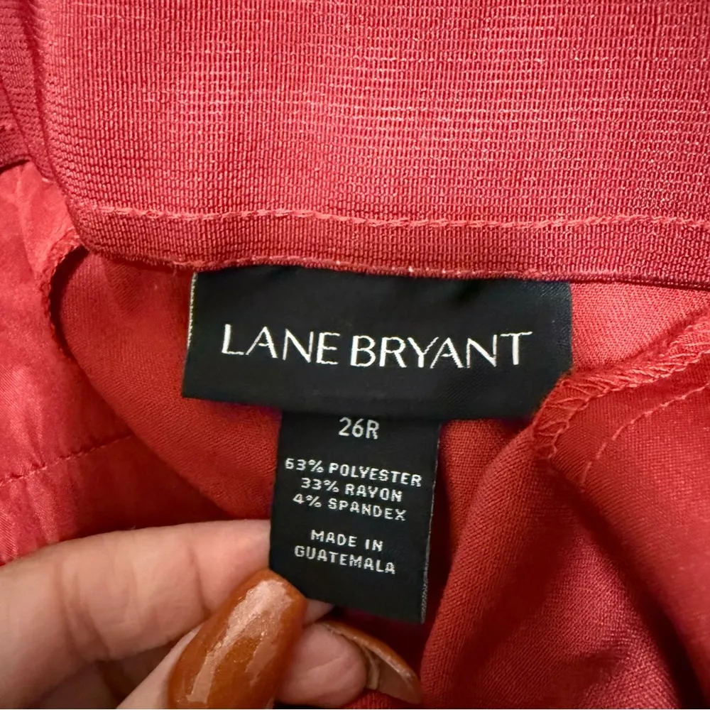 Lane Bryant NWT High Rise wide leg plus size dress pants belted size 26 - Image 8