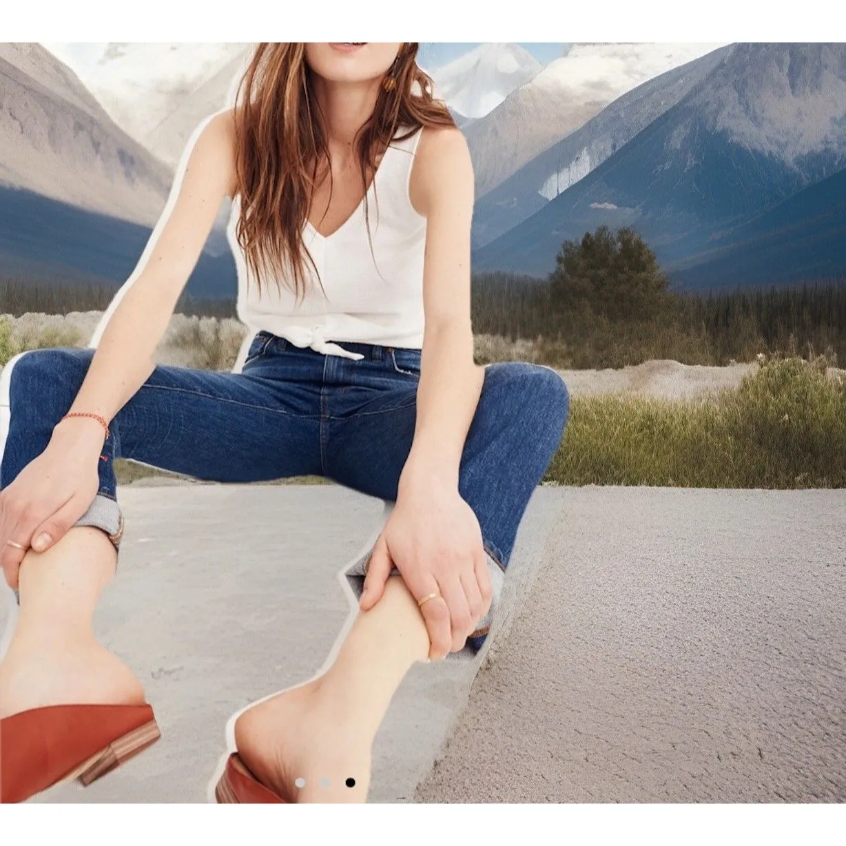 $148‎ NWOT Chic Western Madewell The High-Rise Boyjean Preppy Painted Size 27 - Image 4