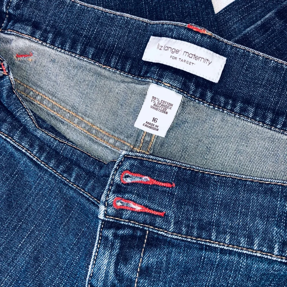 Liz Lange Dark Wash Maternity Jeans - Image 3