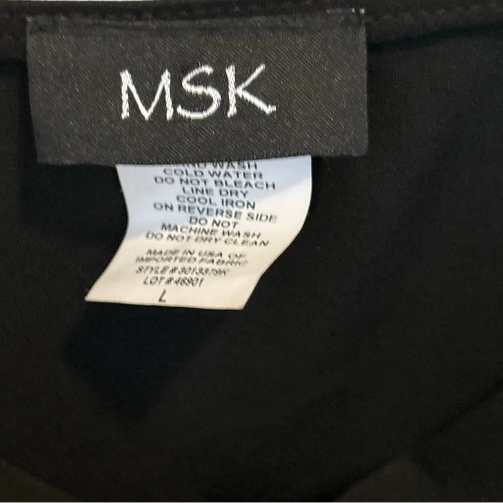 MSK cowl neck drapey flowy beaded‎ studded dress Black Size L - Image 4