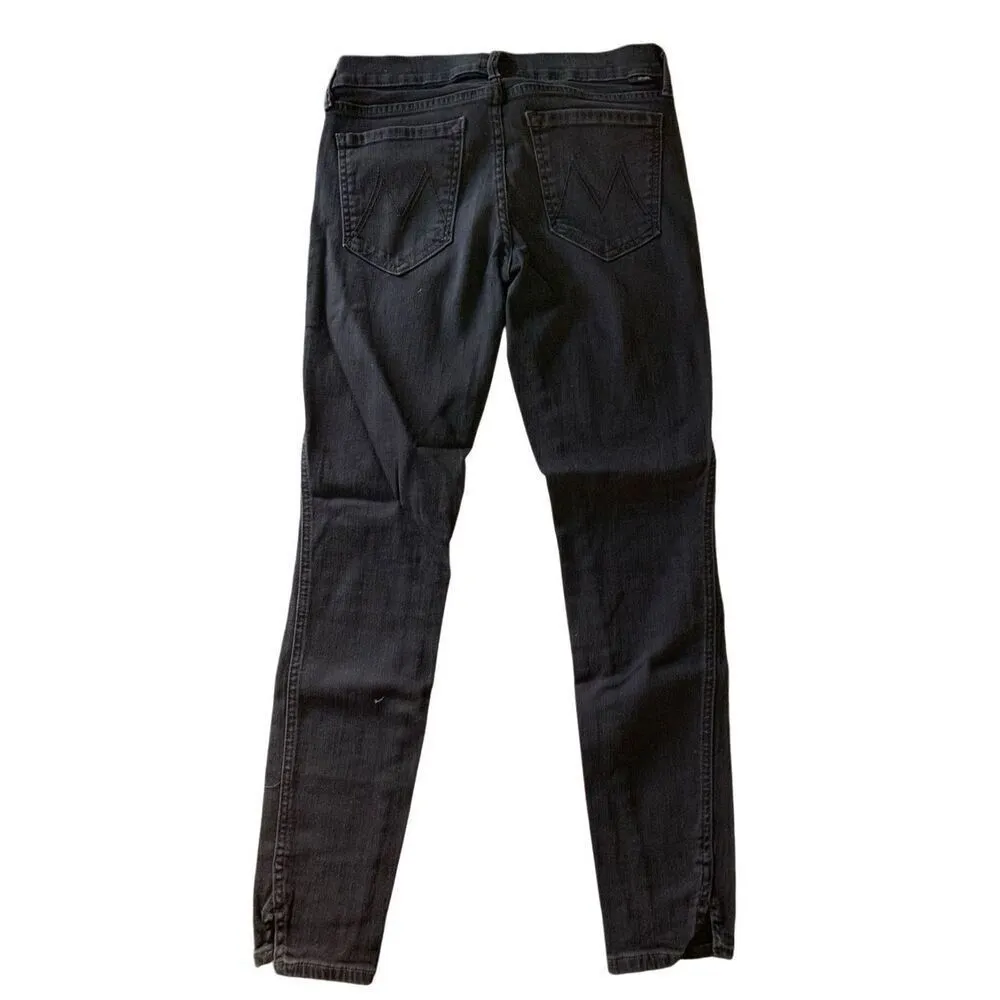MOTHER The Vamp Fashionably Late 603578 black jeans women's size 26 Black - Image 2