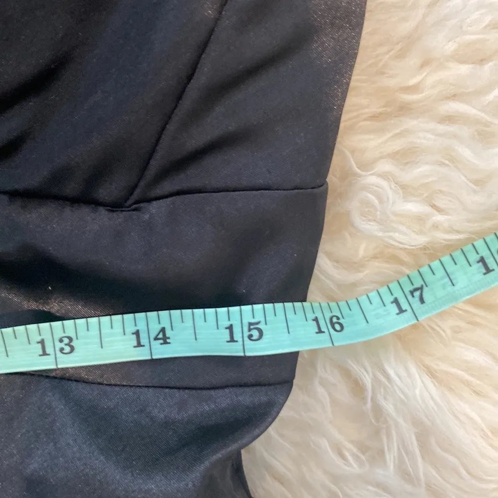 Belsoie Black Satin Maxi Bridesmaid Dress EUC Sz 14 Sleeveless Polyester - Image 12