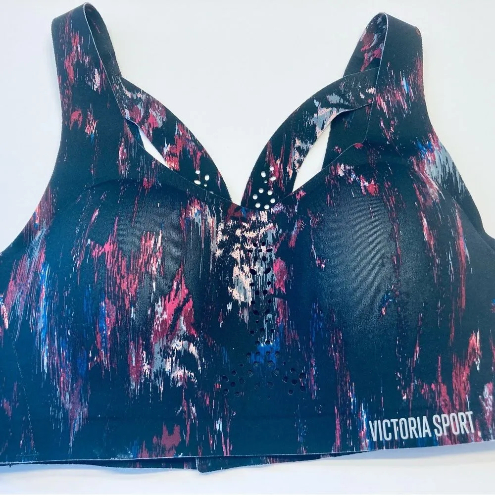 VICTORIA'S SECRET ANGEL MAX SPORT BRA BLACK SIZE 32C ANGEL‎ WING BACK DESIGN - Image 3