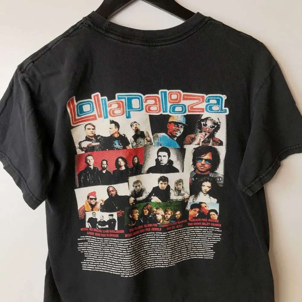 2017 Lollapalooza Muse Wiz Khalifa T Shirt Womens Graphic Tee Music Festival Size M - Image 16