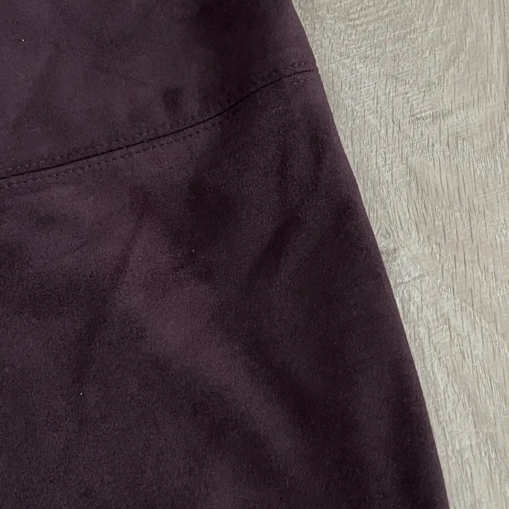 NWT J. Jill Wearever Faux Suede Slim Fit Pants | Rum Raisin Purple | Medium - Image 5