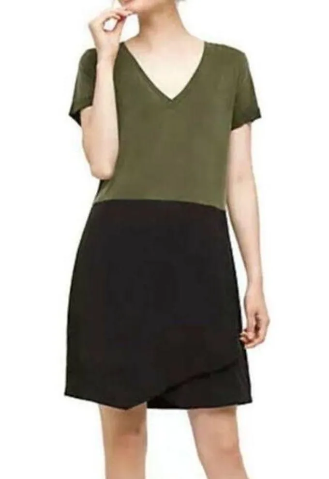 Anthro Dolan Left Coast Horizon colorblock dress in green and black combo sz S - Image 2