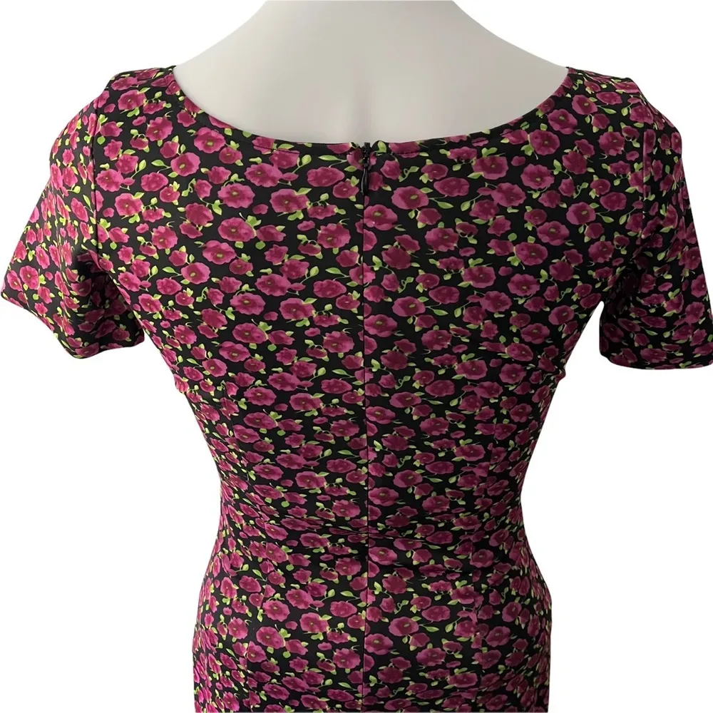 Bettie Page by Tatyana Floral Print Bodycon Dress - Image 9