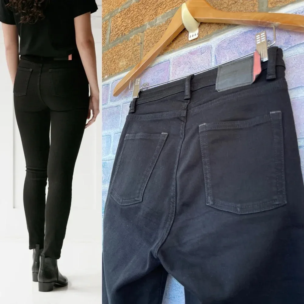 ACNE STUDIOS BLÅ KONST PEG BLACK JEANS SIZE 27 - Image 4