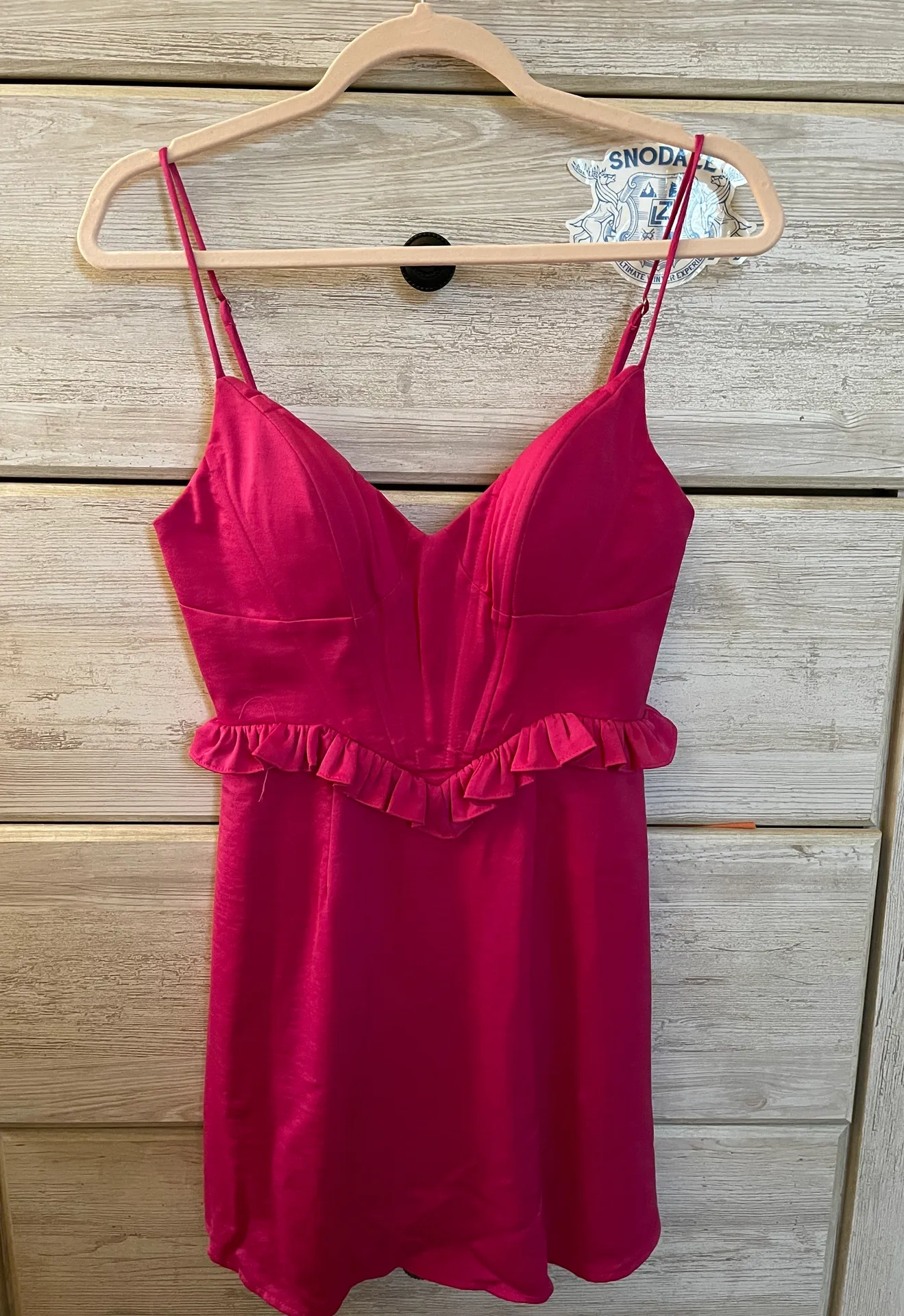 Hello Molly Magenta Ruffle Dress - Image 2