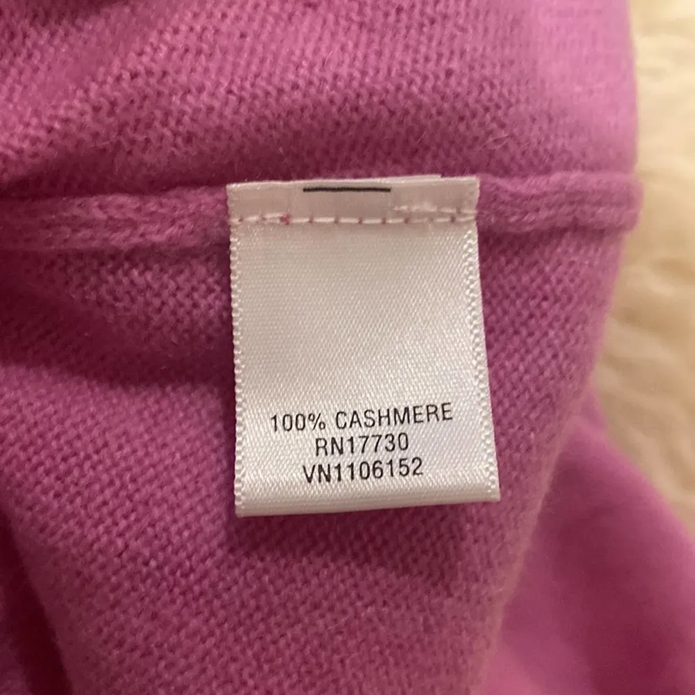 Isaac Mizrahi Women’s Lilac Purple Turtleneck Sweater/Dress Ribbed Cashmere Sz S - Image 100