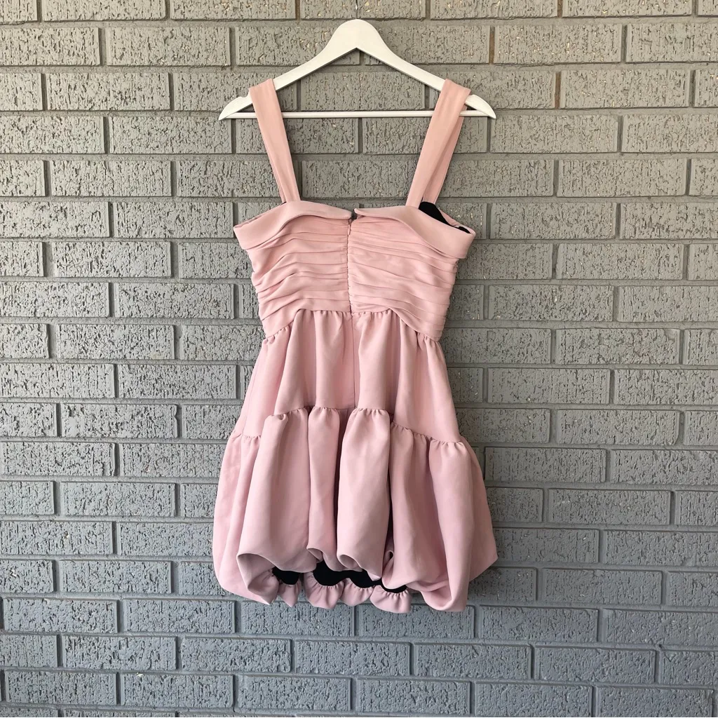 NWT Zara Draped Balloon Mini Dress in Pink Size Small Bloggers Fav 3435/324 - Image 7