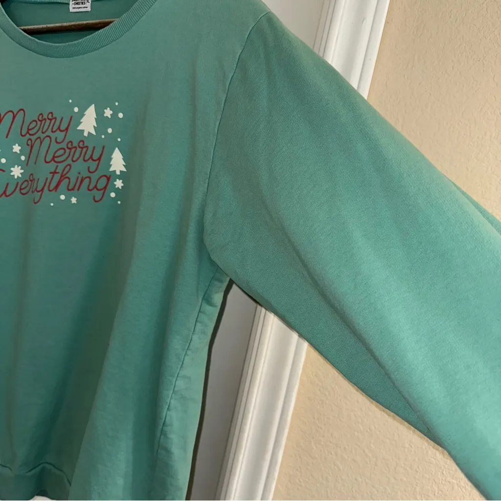 Sweet Peas Sweeties holiday long sleeve organic cotton top women XL - Image 4