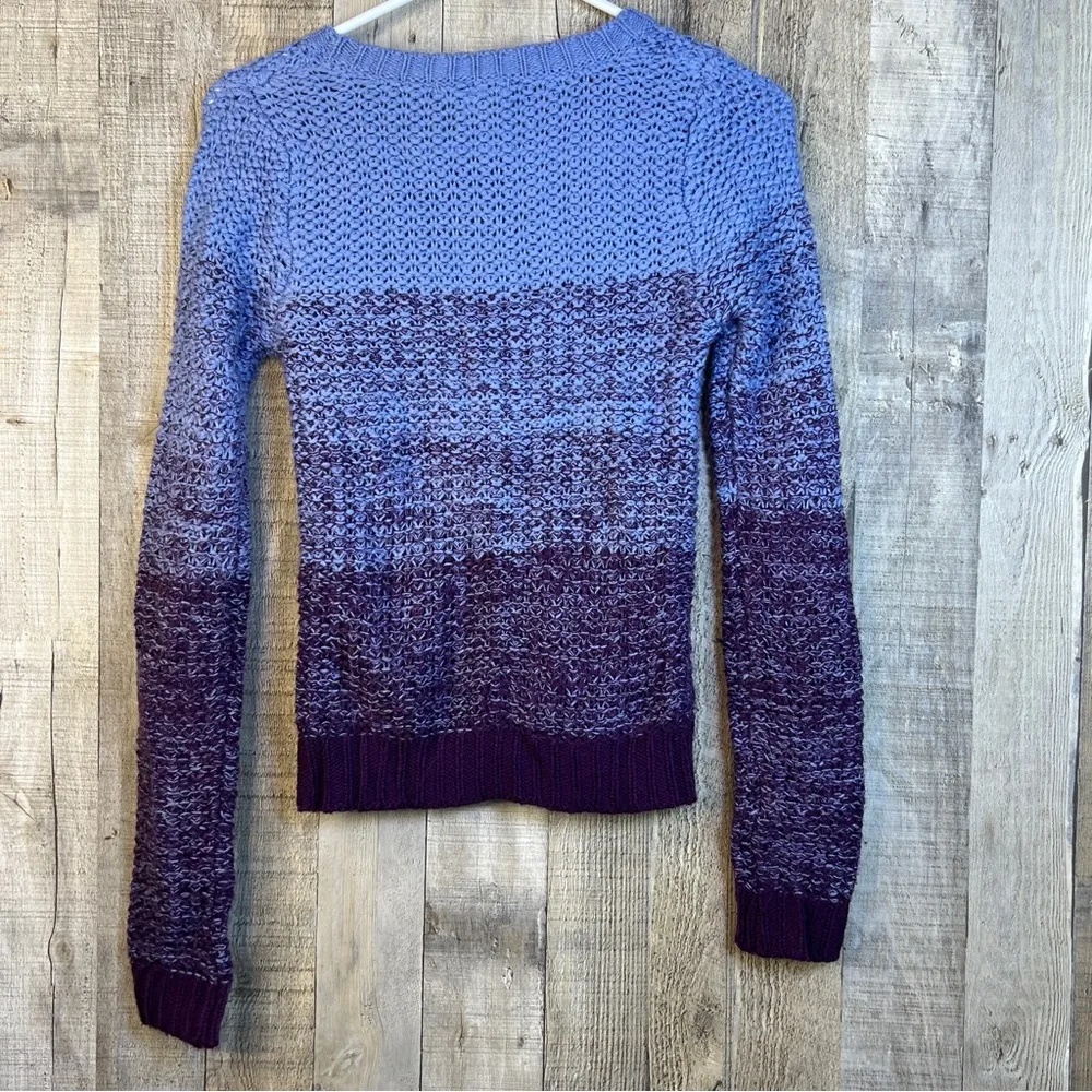 Delia’s XS Purple Crewneck Long Sleeve with Zippers(just for looks) - Image 2