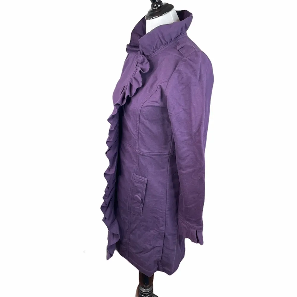 Kut from the Kloth Ruffle Jacket, Purple, Medium - Image 4