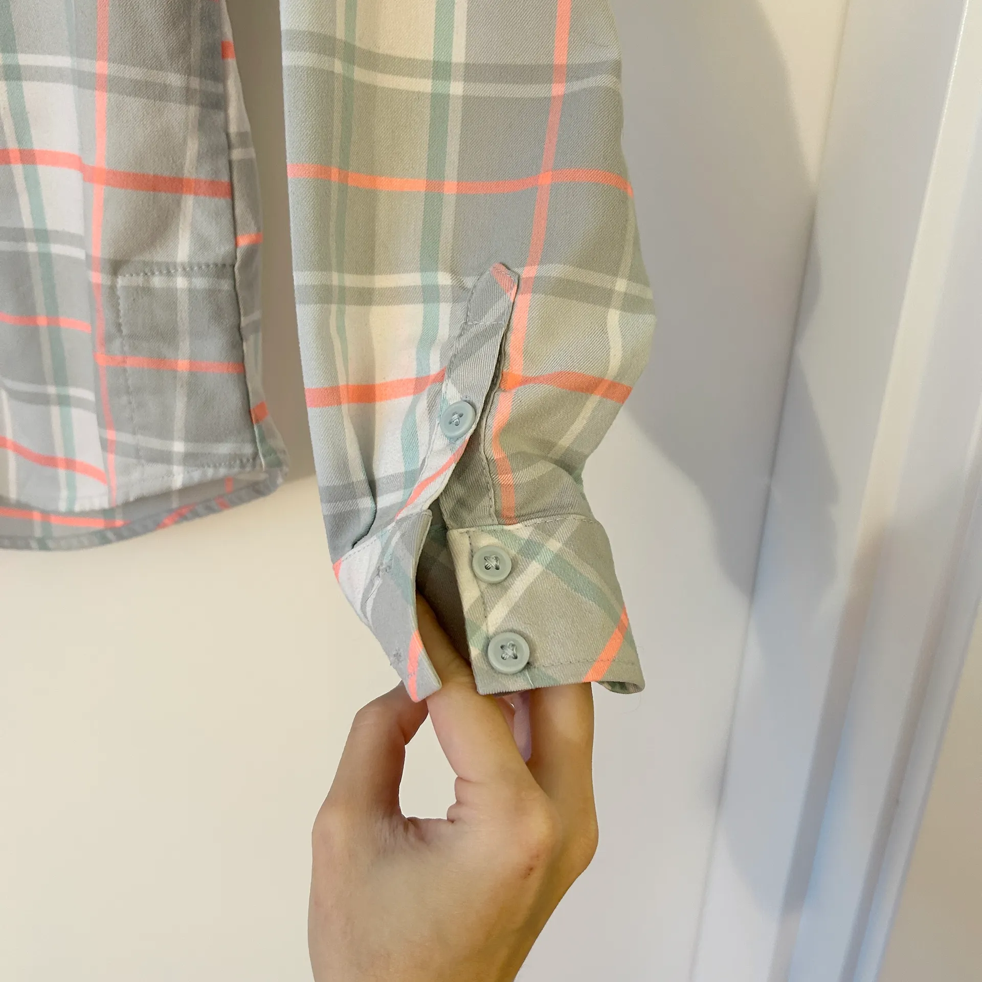 Columbia Women's Omni-Wick Light Blue Plaid Button Down Flannel Shirt Size M - Image 3