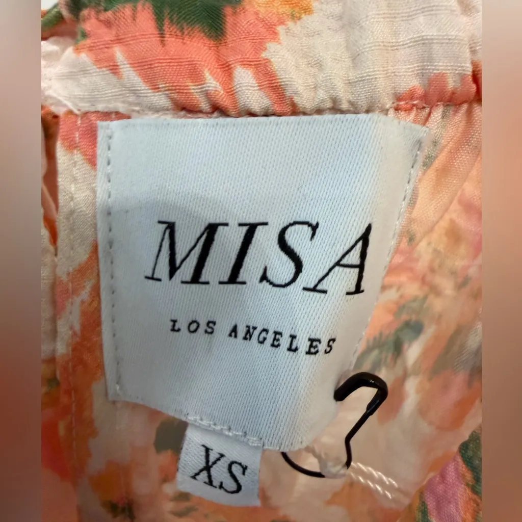 MISA Los Angeles Paola Dress - Persimmon Crinkle - Image 9
