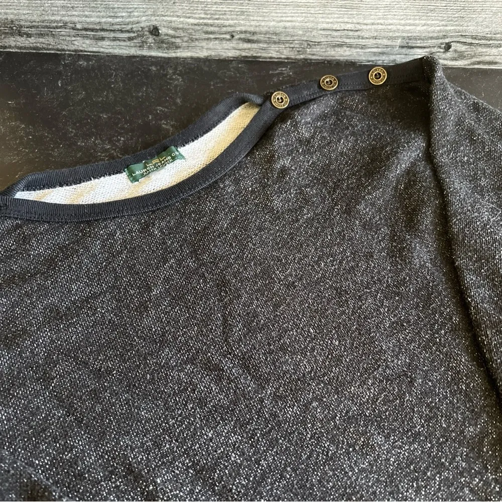 Lauren Jeans Co Ralph Lauren Women’s Black Pullover 3/4 Sleeve Sweater Size L - Image 10