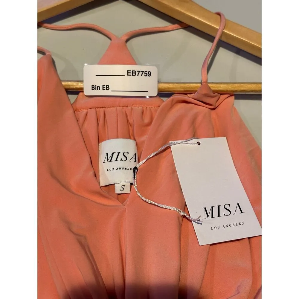 Misa NWT  Long Peach Dress Size Small - Image 7