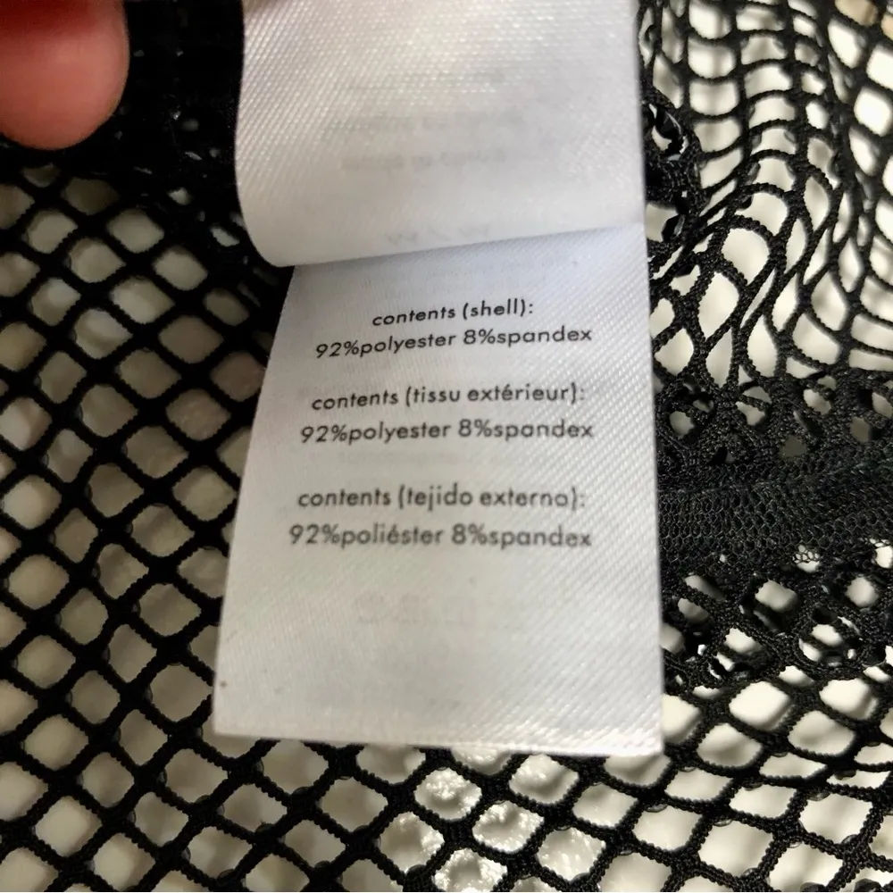 NWT WeWoreWhat Mesh Crystal Mock Neck Long Sleeve Sheer Rhinestone Sparkly Top M - Image 16