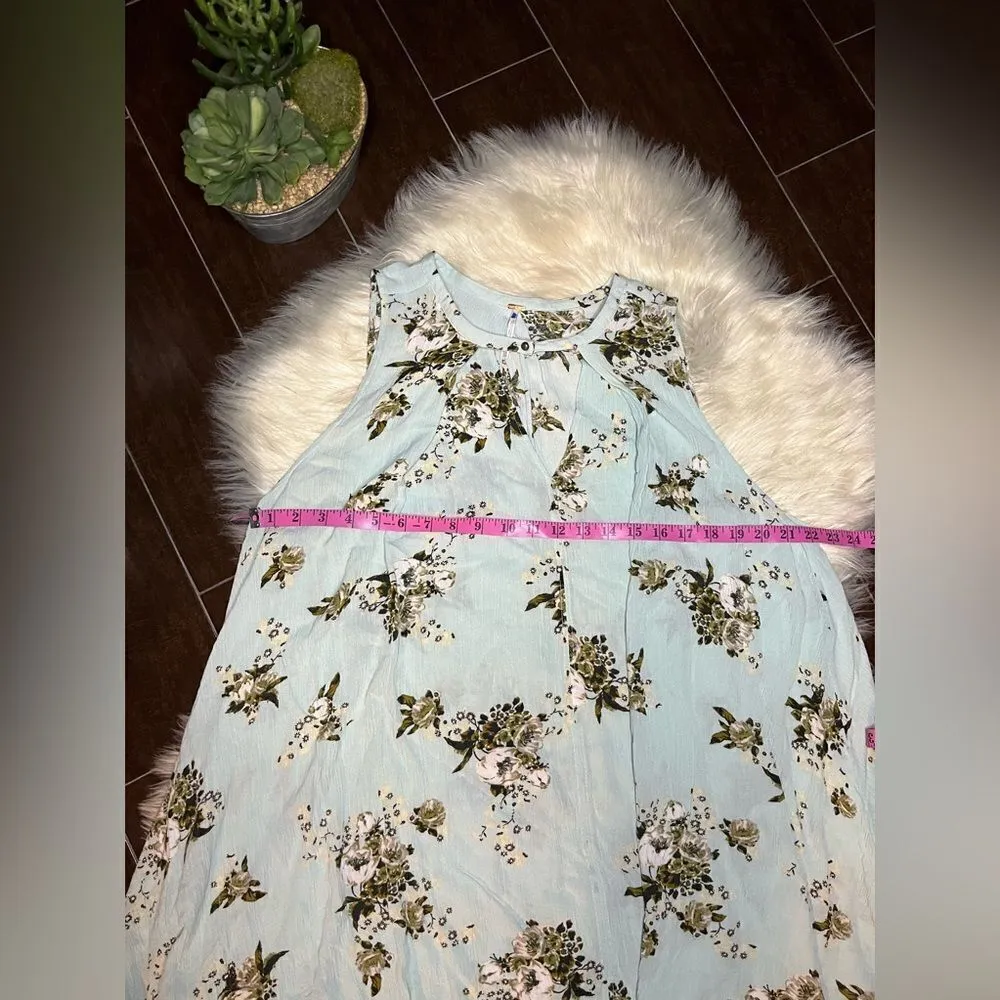 Free People Tree Swing Tunic dress in Mint Green floral sz Medium - Image 8