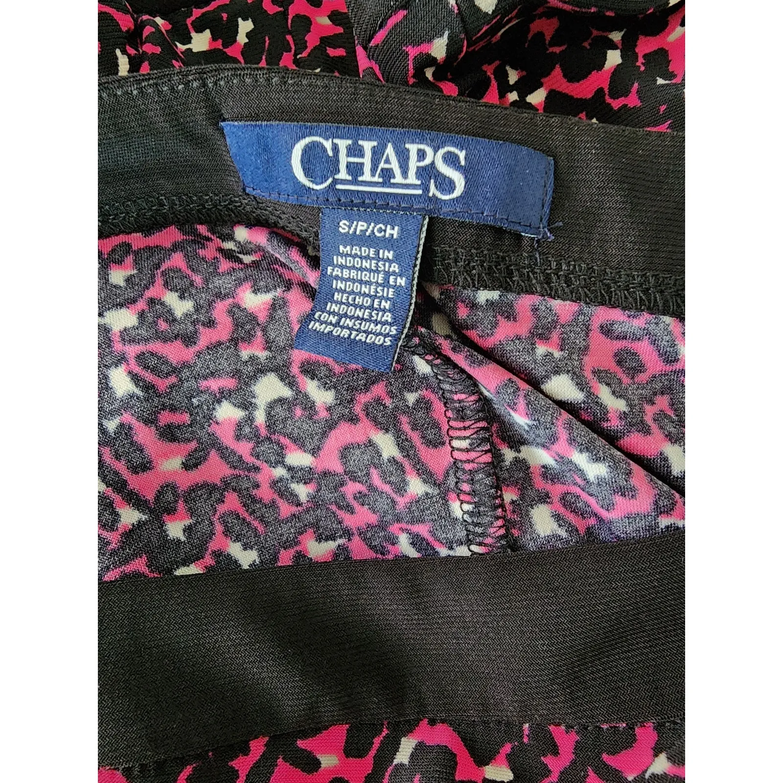 Chaps Sleeveless Animal Print Midi Dress Pink & Black Women’s Size Small - Image 6