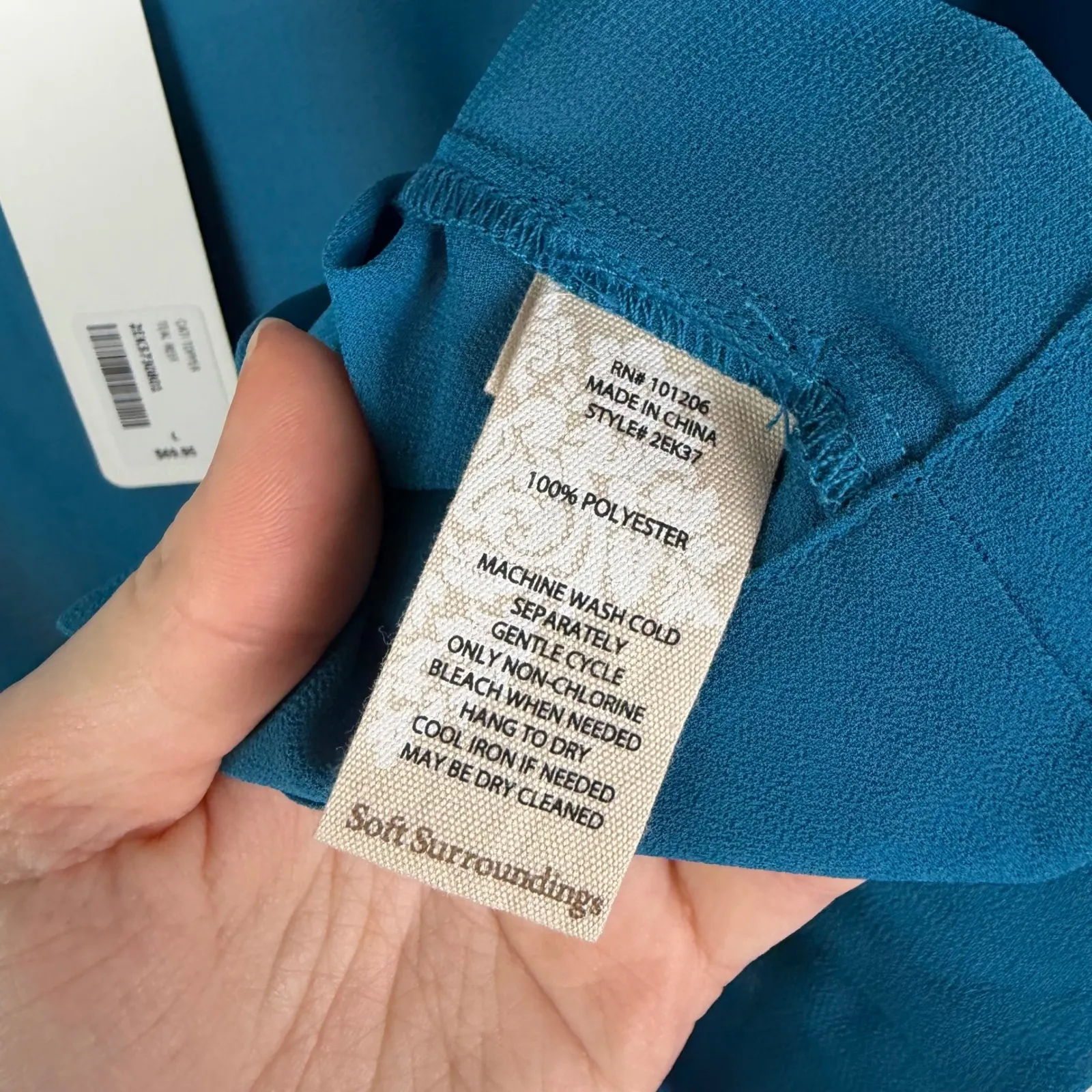 NWT Soft Surroundings Cati Topper Large Teal Reef Sheer Cardigan Lightweight - Image 6