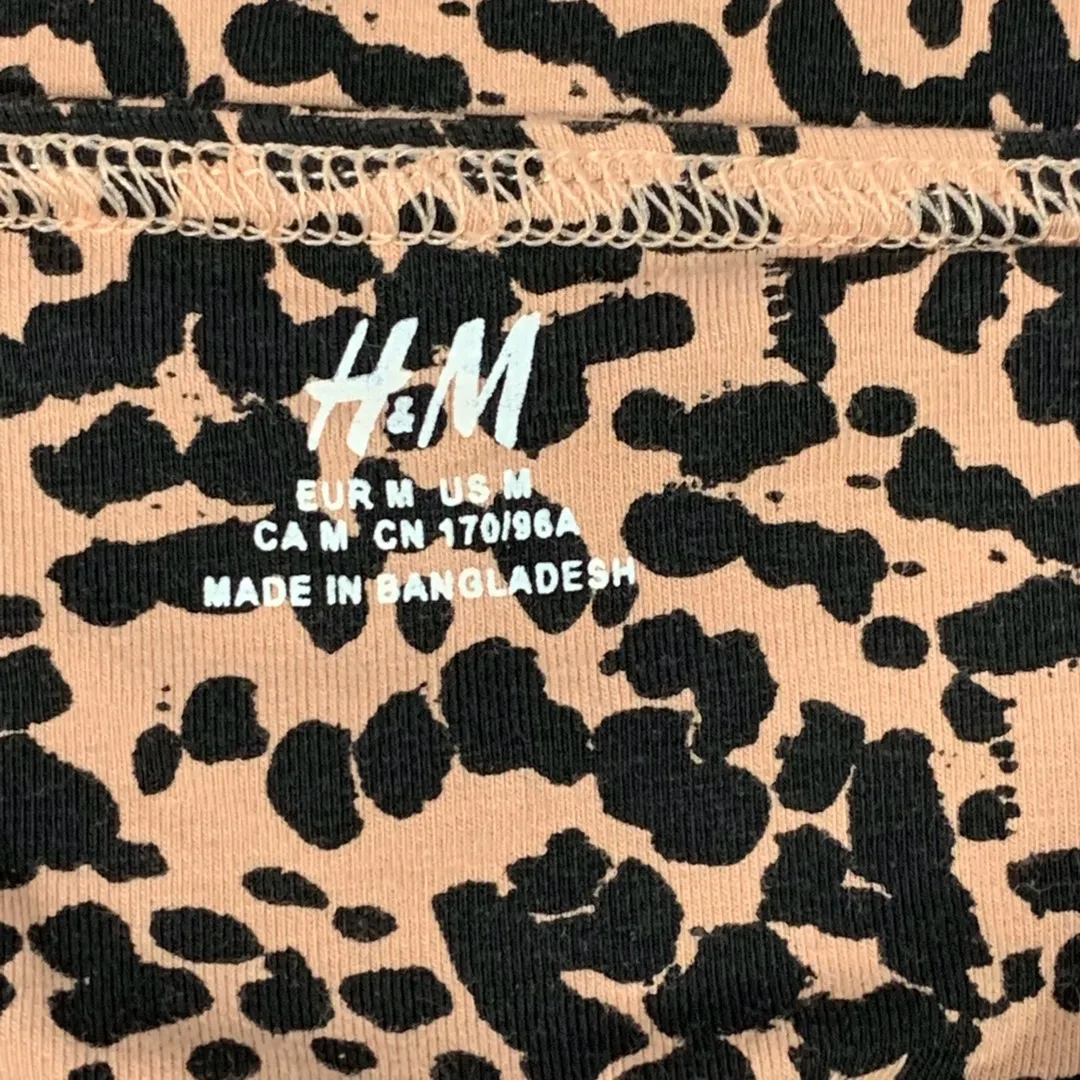 Cotton Animal Print Strapless Tube Top with Shelf Bra Size Medium - Image 3