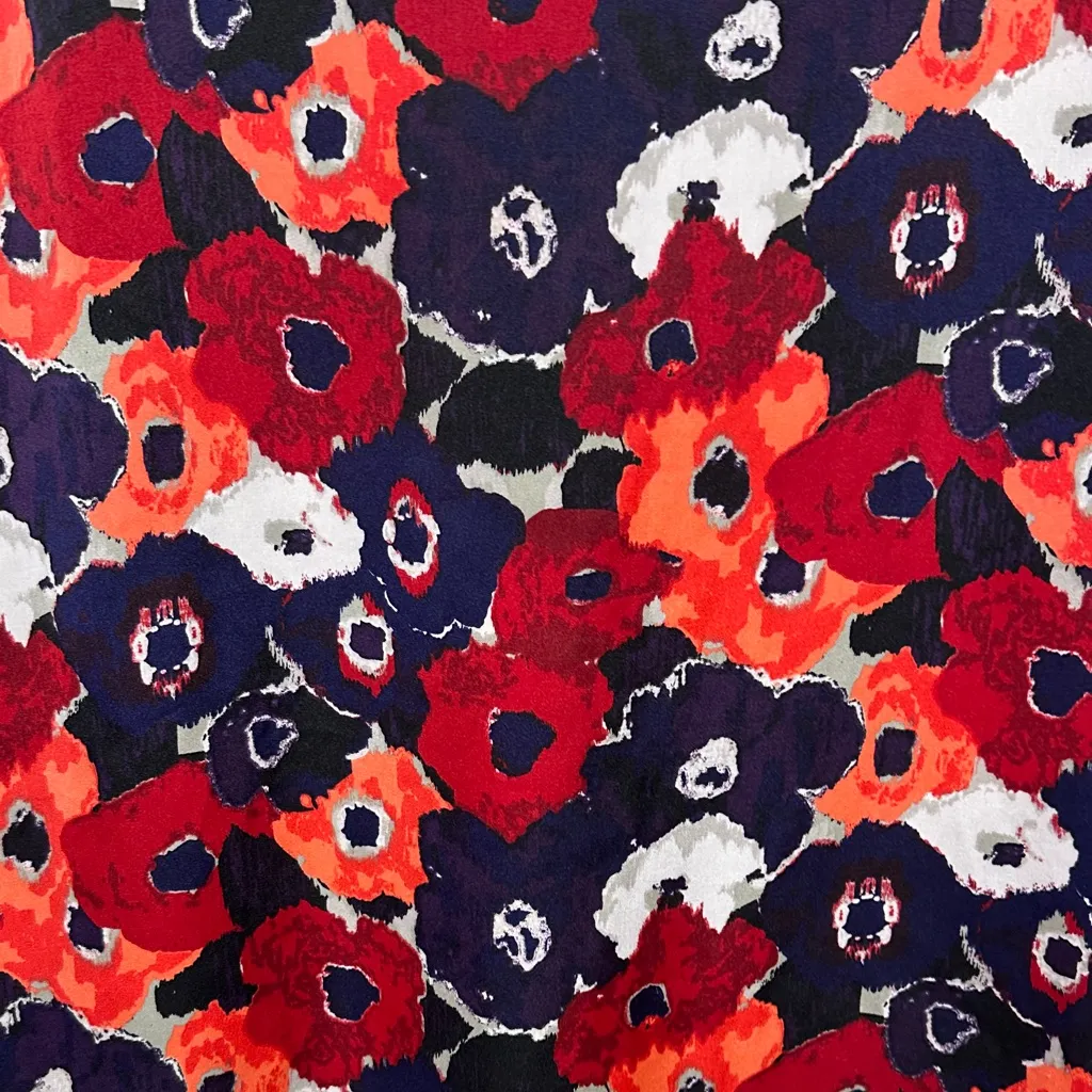 Marks & Spencer Vibrant Red and Navy Floral Dress - Image 6