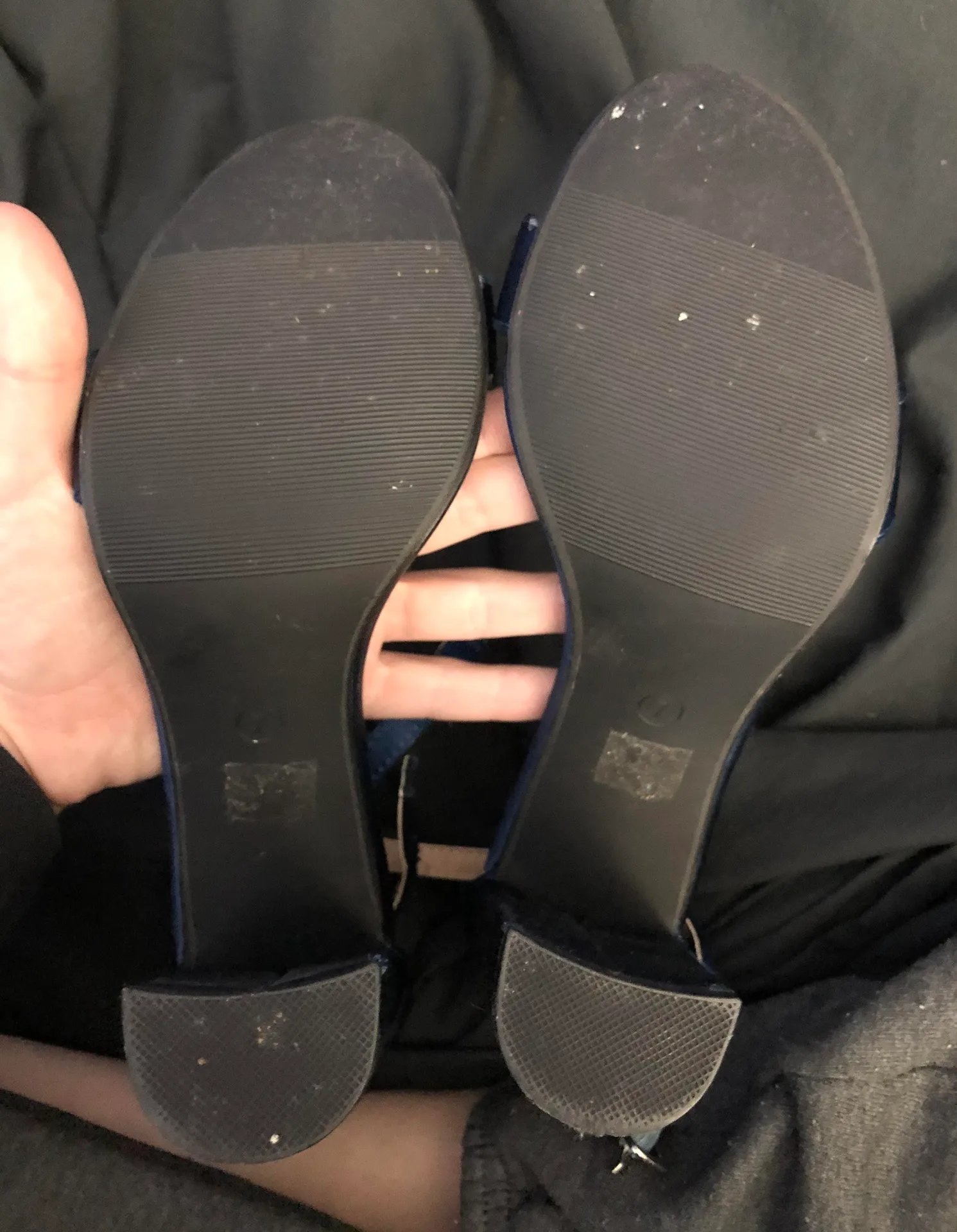 Chics Blue Suede Heels - Image 4