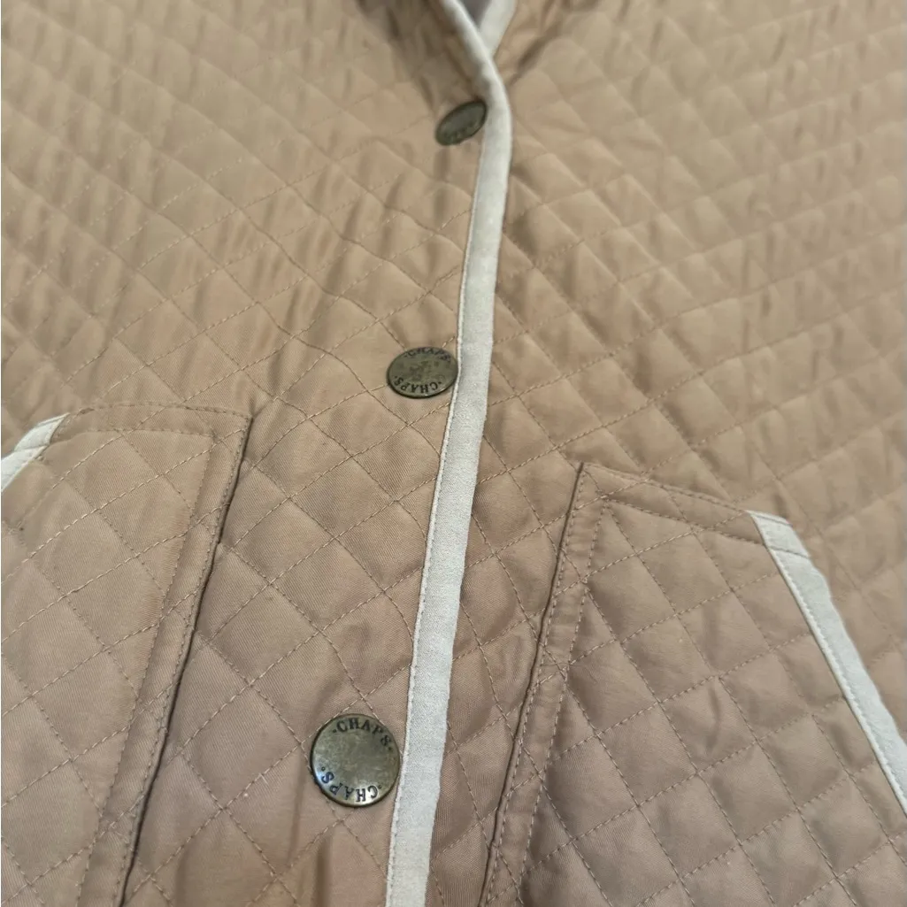 Chaps Tan Quilted Women's Jacket - Image 3