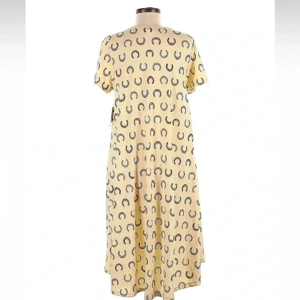 LuLaRoe Carly Dress Hi-Low Horseshoe Equestrian Western Horse Size M NWT - Image 2