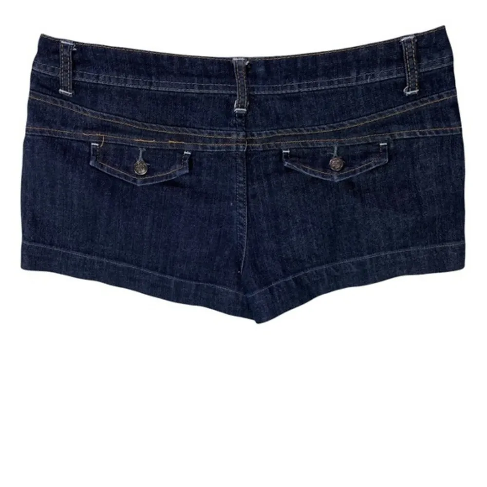 American‎ Rag Womens Shorts Size 9 Dark Wash Denim Pleated Mid Rise Pocke… - Image 2