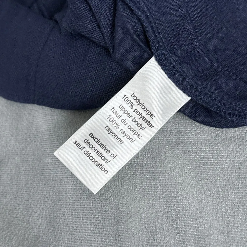 New Maurices Tank Top Size Medium Navy Blue Embroidered Swing Shirt Blouse - Image 5