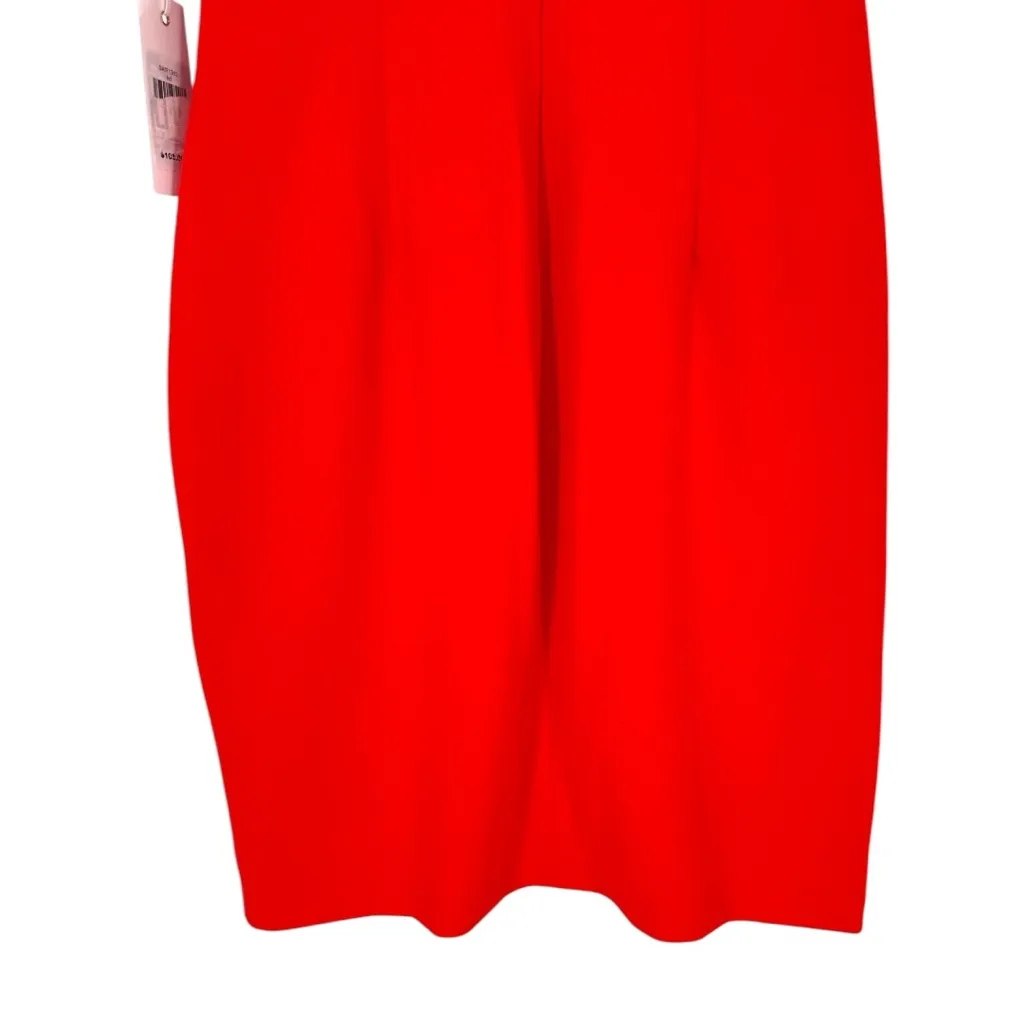Siena Keyhole Bodycon Dress size 10 Cap Sleeves Twist Crepe Scuba NWT Orange - Image 7