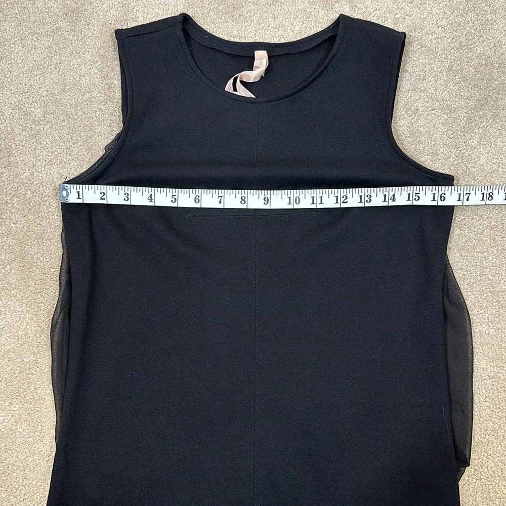 Bailey 44 Black Women Sleeveless Rayon Silk Flowy Pleated Mix Tank Size Small - Image 3