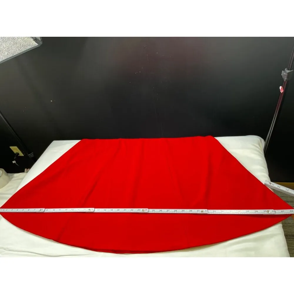 Tommy Hilfiger SKU 7616 Red Midi Dress With Cap Sleeves Size 10 - Image 8